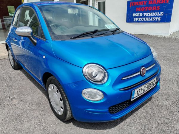Fiat 500 Hatchback, Petrol, 2017, Blue