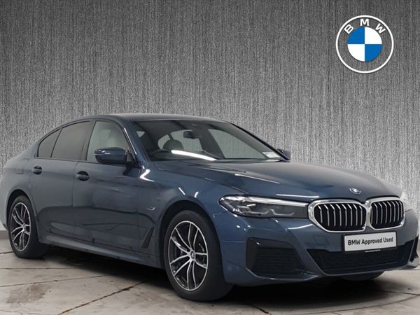 BMW 5-Series Saloon, Petrol Plug-in Hybrid, 2023, Blue