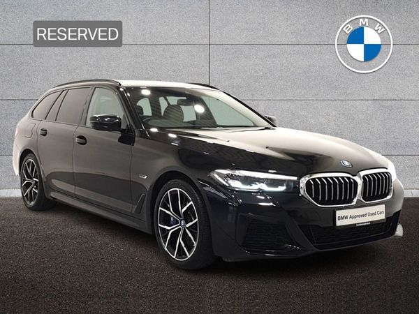 BMW 5-Series Estate, Petrol Plug-in Hybrid, 2024, Black