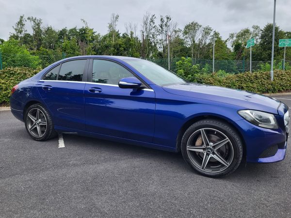 Mercedes-Benz C-Class Saloon, Diesel Hybrid, 2015, Blue
