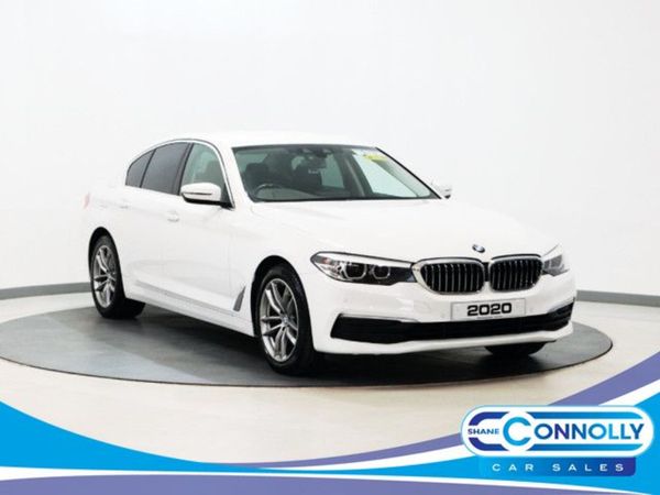 BMW 5-Series Saloon, Diesel Hybrid, 2020, White
