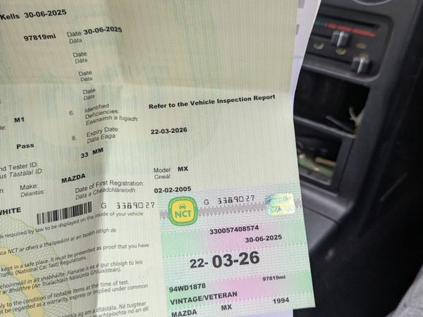 Mazda MX Convertible, Petrol, 1994, White
