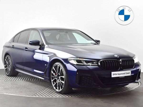 BMW 5-Series Saloon, Petrol Plug-in Hybrid, 2020, Blue