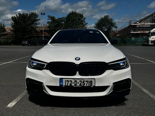 BMW 5-Series Saloon, Petrol Plug-in Hybrid, 2017, White