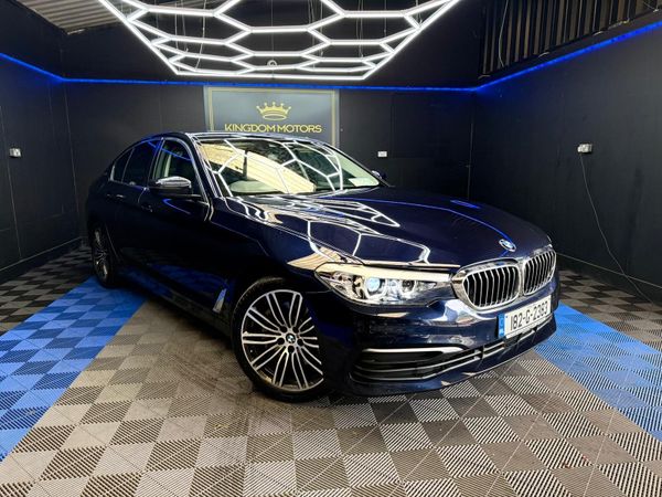 BMW 5-Series Saloon, Petrol Plug-in Hybrid, 2018, Blue
