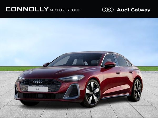 Audi A5 Saloon, Petrol Hybrid, 2025, Red