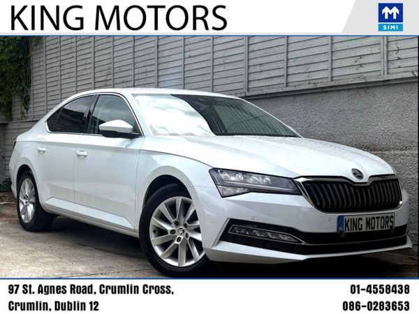 Skoda Superb Hatchback, Petrol Hybrid, 2021, White