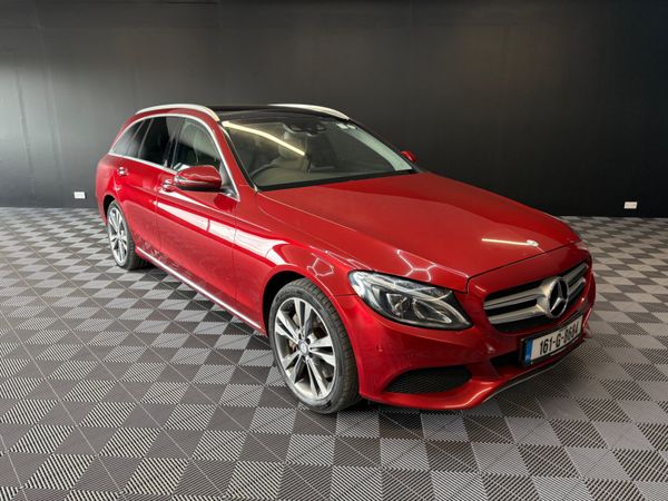Mercedes-Benz C-Class Estate, Petrol Plug-in Hybrid, 2016, Red