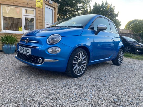 Fiat 500 Hatchback, Petrol, 2020, Blue