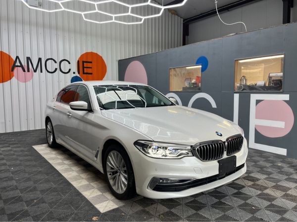 BMW 5-Series Saloon, Petrol Hybrid, 2017, White