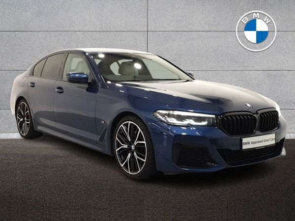 BMW 5-Series Saloon, Diesel Hybrid, 2021, Blue