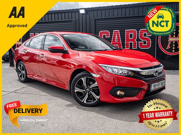 Honda Civic Saloon, Diesel, 2019, Red