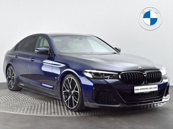 BMW 5-Series Saloon, Diesel Hybrid, 2022, Blue