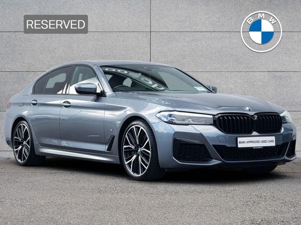 BMW 5-Series Saloon, Diesel Hybrid, 2021, Blue