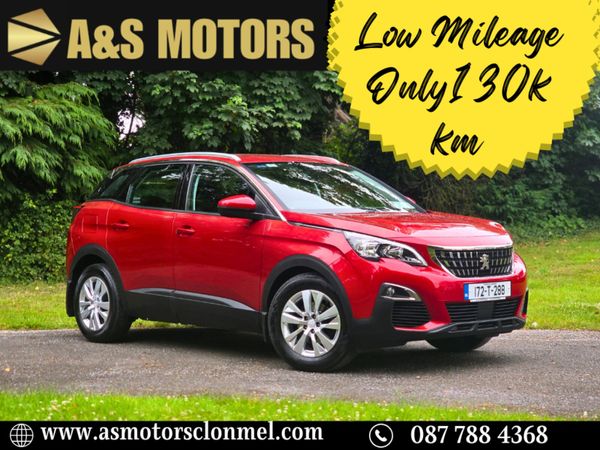 Peugeot 3008 SUV, Diesel, 2017, Red
