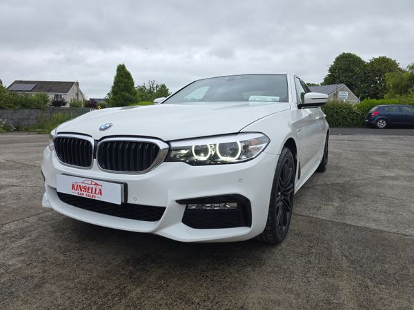 BMW 5-Series Saloon, Petrol Plug-in Hybrid, 2018, White