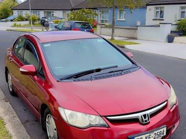 Honda Civic Saloon, Petrol Hybrid, 2008, Red