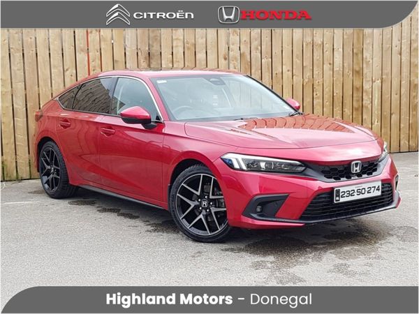 Honda Civic Hatchback, Petrol Hybrid, 2023, Red