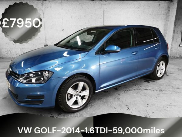 Volkswagen Golf Hatchback, Diesel, 2014, Blue