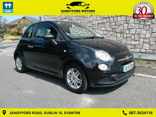 Fiat 500 Hatchback, Petrol, 2015, Black