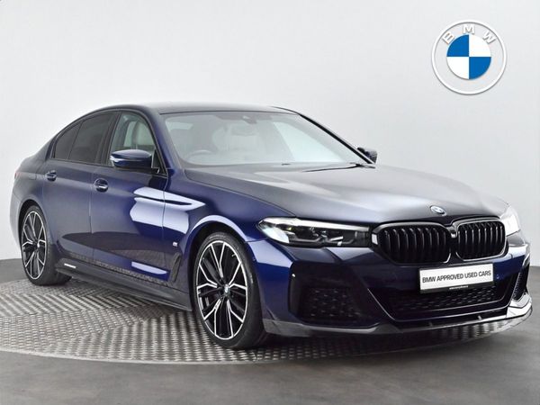 BMW 5-Series Saloon, Diesel Hybrid, 2022, Blue