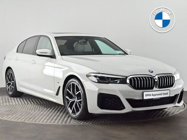 BMW 5-Series Saloon, Diesel Hybrid, 2022, White