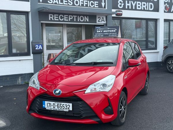 Toyota Vitz Hatchback, Petrol Hybrid, 2017, Red