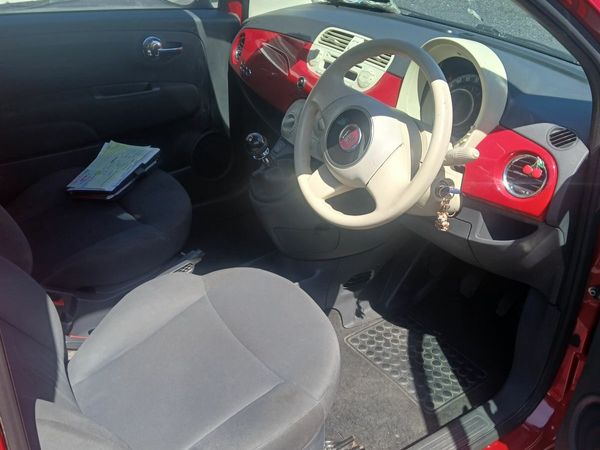 Fiat 500 Hatchback, Petrol, 2010, Red