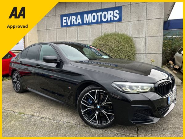 BMW 5-Series Saloon, Petrol Hybrid, 2021, Black