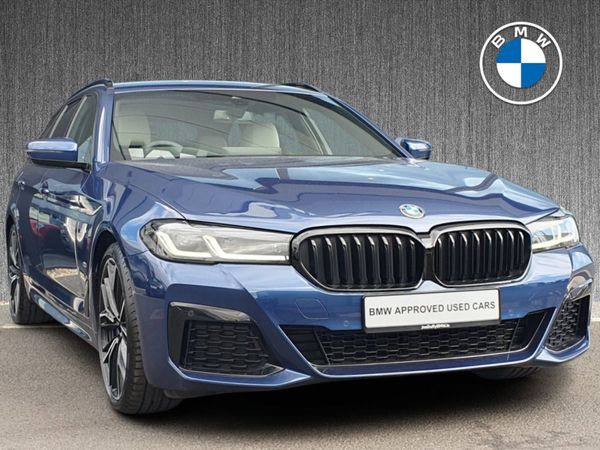 BMW 5-Series Estate, Diesel Hybrid, 2024, Blue