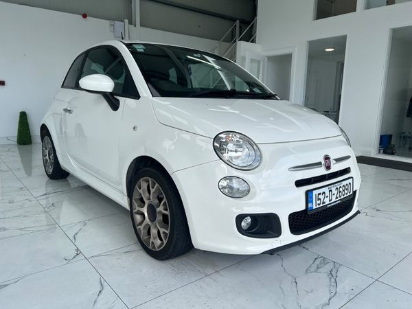 Fiat 500 Hatchback, Petrol, 2015, White