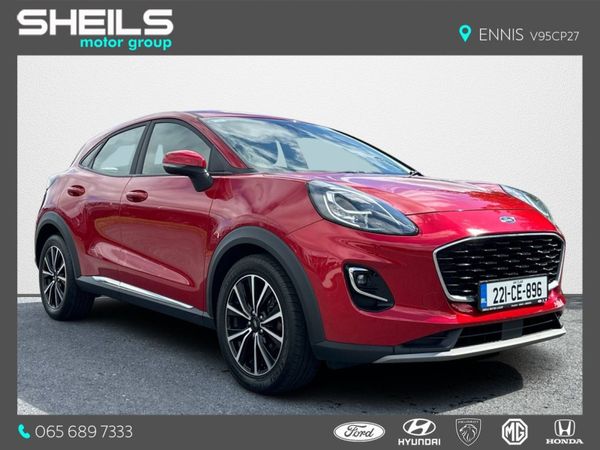 Ford Puma Crossover, Petrol Hybrid, 2022, Red