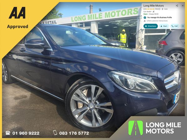 Mercedes-Benz C-Class Saloon, Petrol Plug-in Hybrid, 2016, Blue