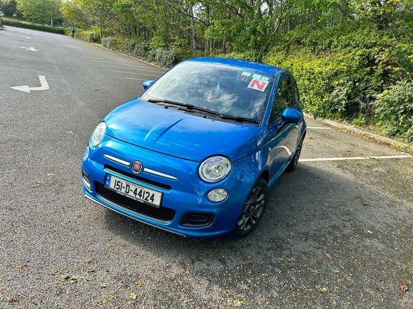 Fiat 500 Hatchback, Petrol, 2015, Blue