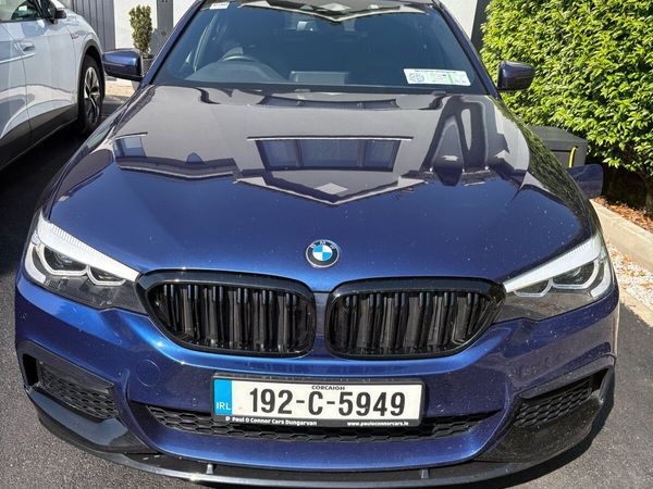 BMW 5-Series Saloon, Petrol Plug-in Hybrid, 2019, Blue
