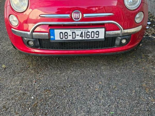 Fiat 500 Hatchback, Petrol, 2008, Red