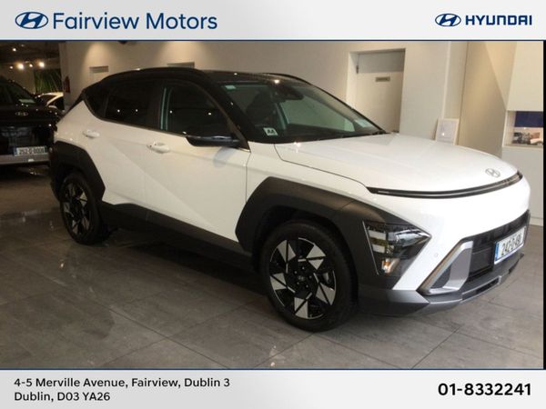 Hyundai KONA SUV, Petrol Hybrid, 2024, White
