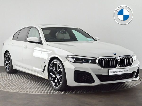 BMW 5-Series Saloon, Diesel Hybrid, 2022, White