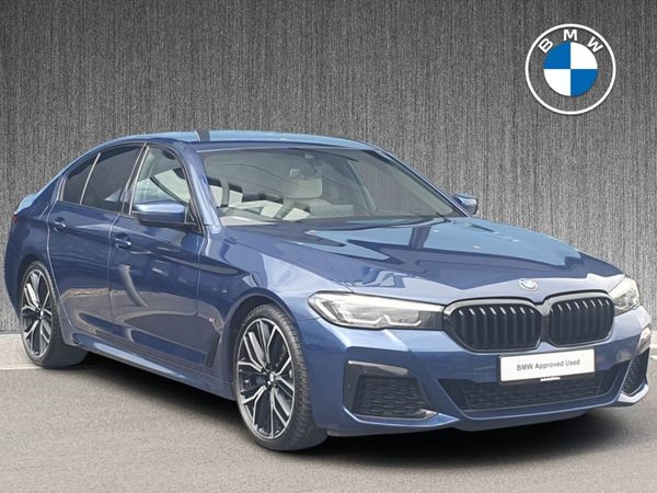 BMW 5-Series Saloon, Diesel Hybrid, 2022, Blue