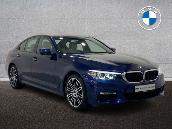 BMW 5-Series Saloon, Petrol Plug-in Hybrid, 2018, Blue