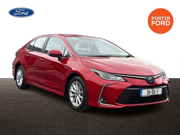 Toyota Corolla Saloon, Petrol Hybrid, 2021, Red