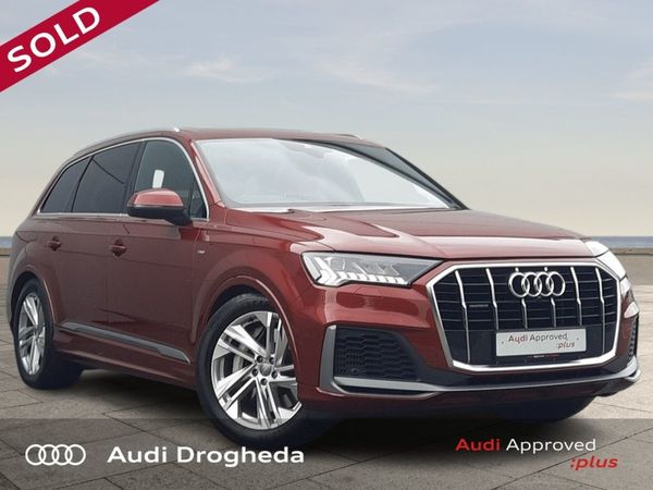 Audi Q7 SUV, Petrol Plug-in Hybrid, 2021, Red