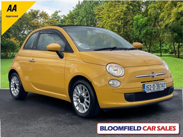 Fiat 500 Cabriolet, Petrol, 2015, Yellow
