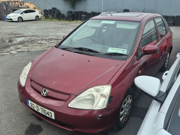 Honda Civic Hatchback, Petrol, 2002, Red