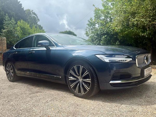 Volvo S90 Saloon, Petrol Plug-in Hybrid, 2021, Blue
