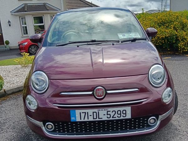Fiat 500 Hatchback, Petrol, 2017, Red