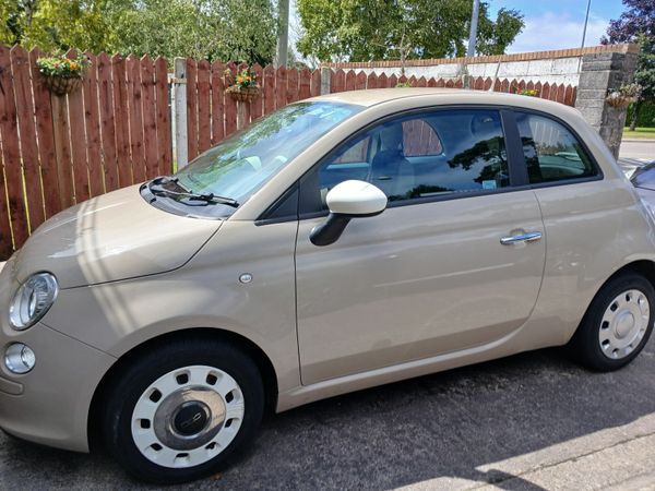 Fiat 500 Hatchback, Petrol, 2014, Beige