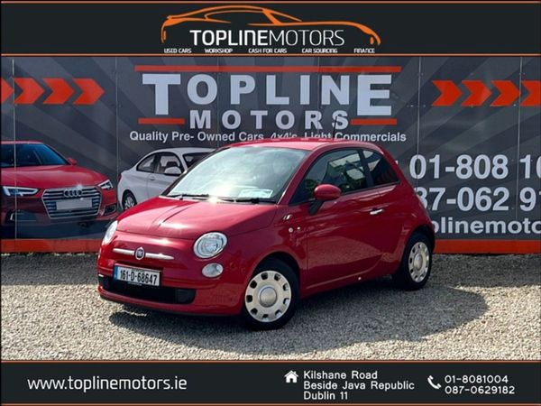Fiat 500 Hatchback, Petrol, 2016, Red