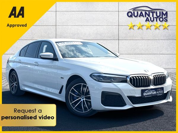 BMW 5-Series Saloon, Petrol Plug-in Hybrid, 2021, White