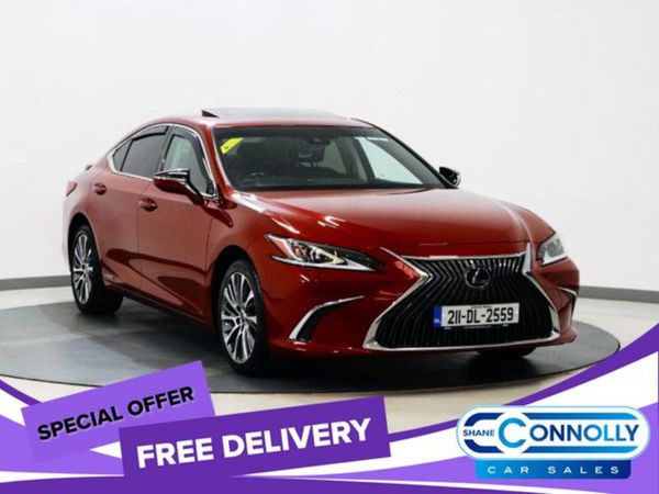 Lexus ES Saloon, Petrol Hybrid, 2021, Red